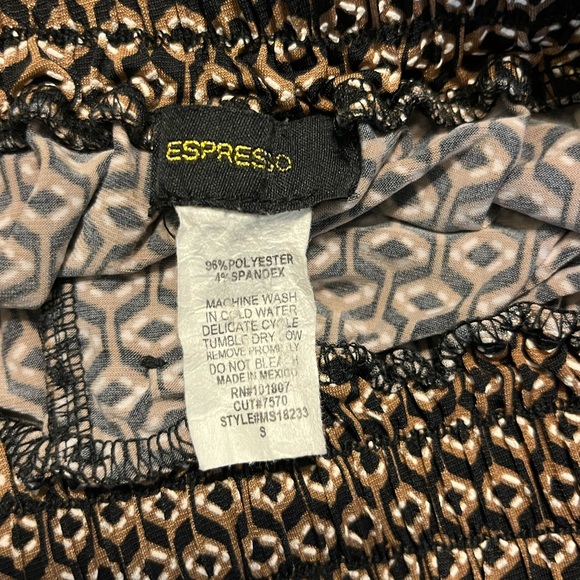 Espresso Black and White Geometric A-Line Skirt - Picture 4 of 4